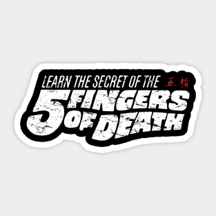 Five Fingers of Death Kung-Fu Black Edition Sticker